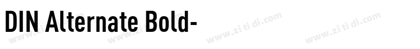 DIN Alternate Bold字体转换